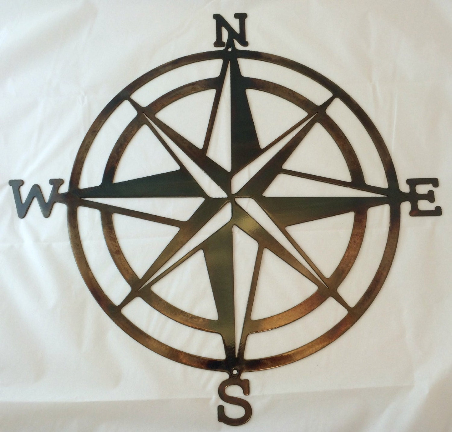 Compass Rose Nautical Metal Wall Art