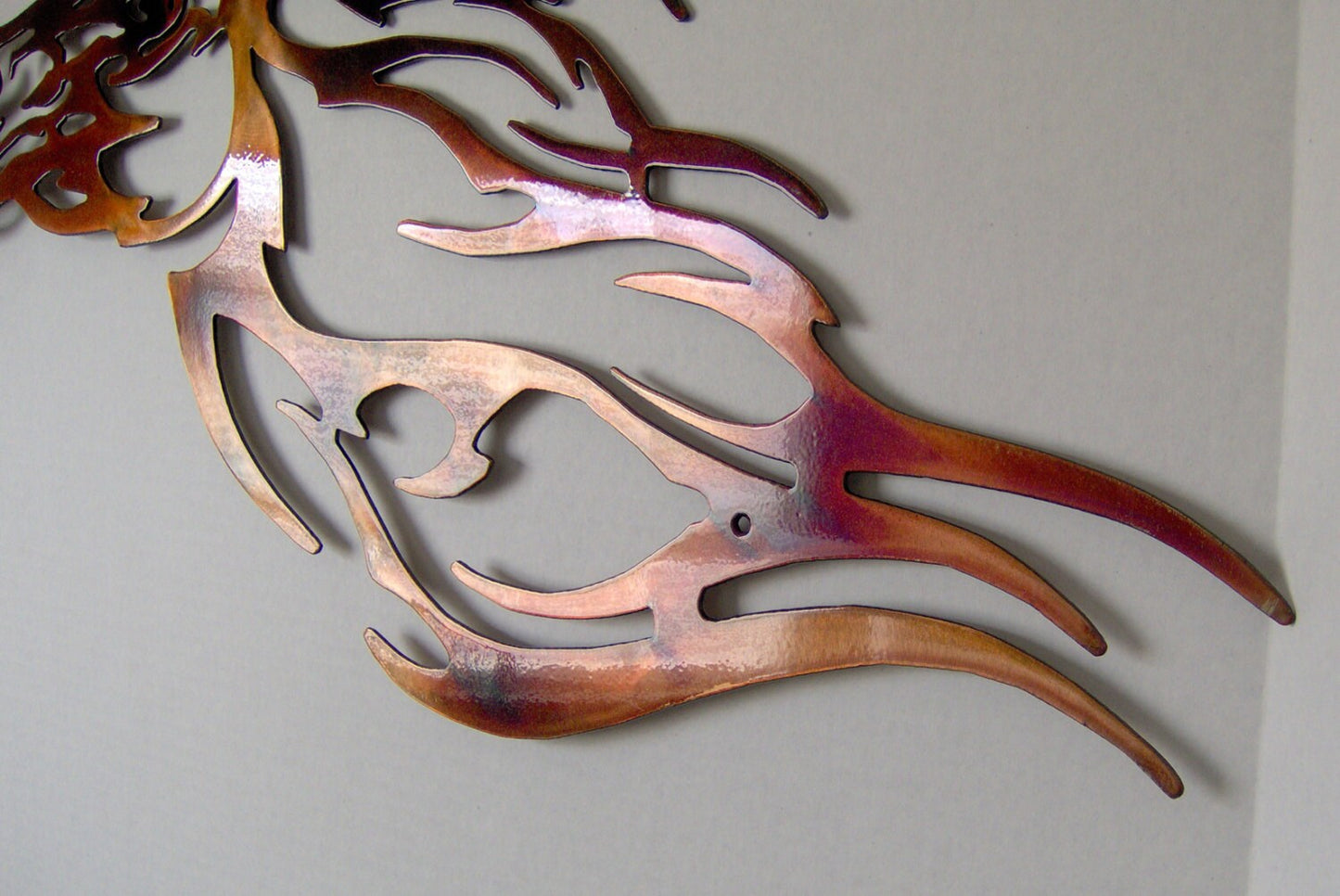 Horse head metal art