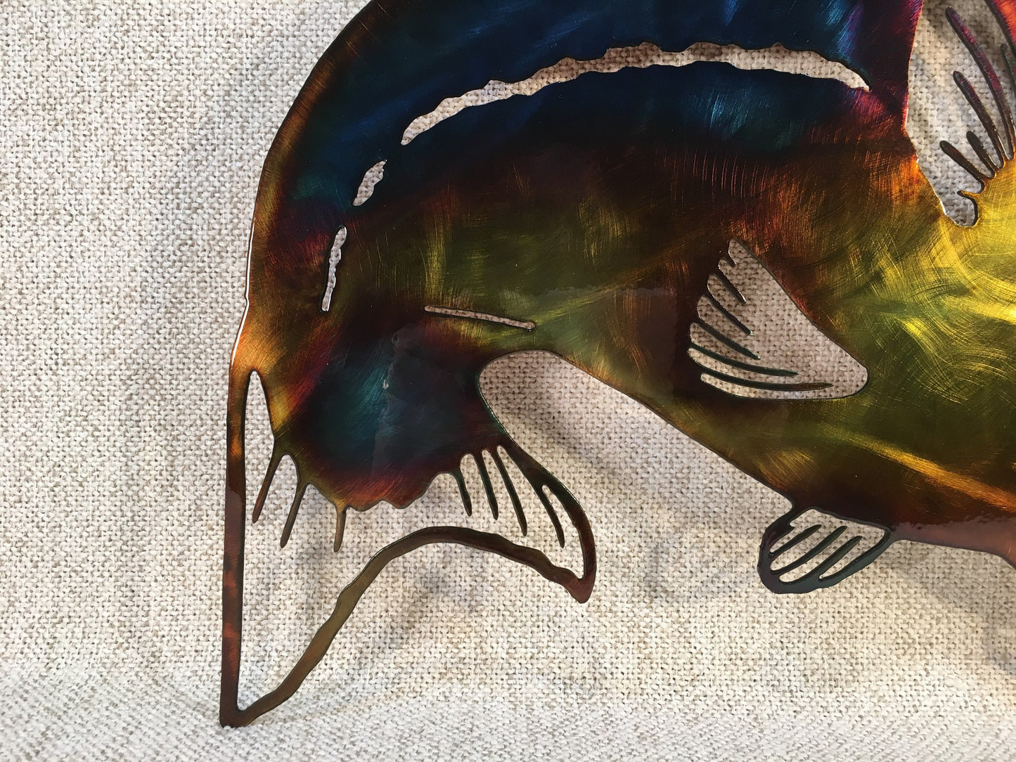 Largemouth Bass Den or Man Cave Fishing Metal Wall Art
