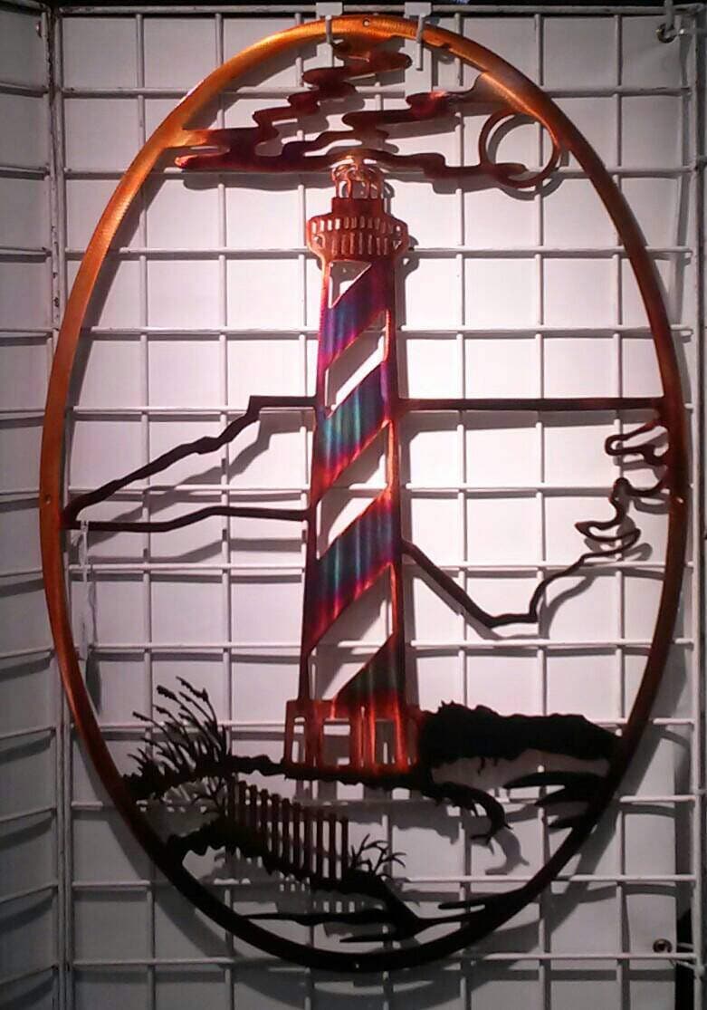 Cape Lookout North Carolina Lighthouse Metal Nautical Wall Art