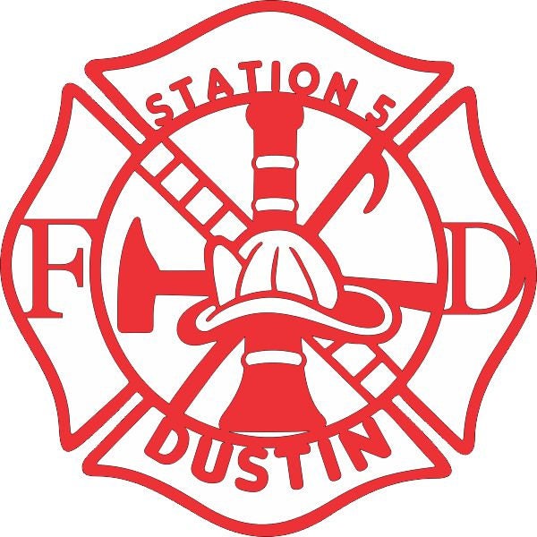 Fireman's Maltese Cross Metal Art Wall Sign