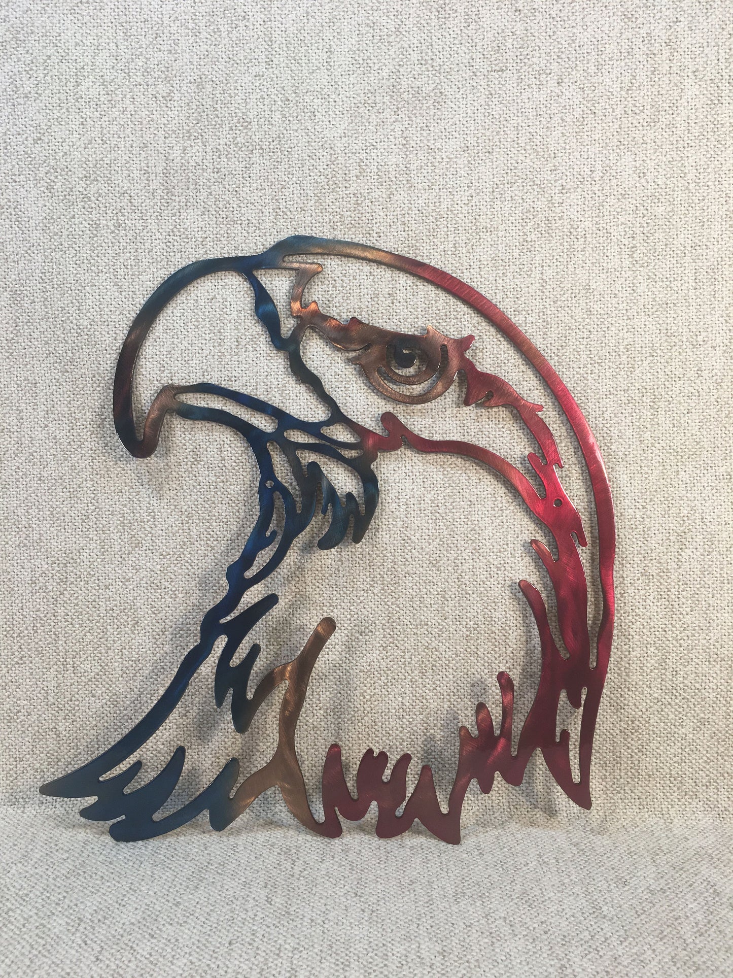 American Bald Eagle Head Man Cave Metal Wall Art