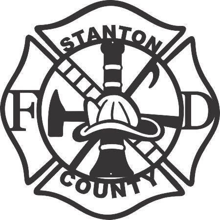 Fireman's Maltese Cross Metal Art Wall Sign