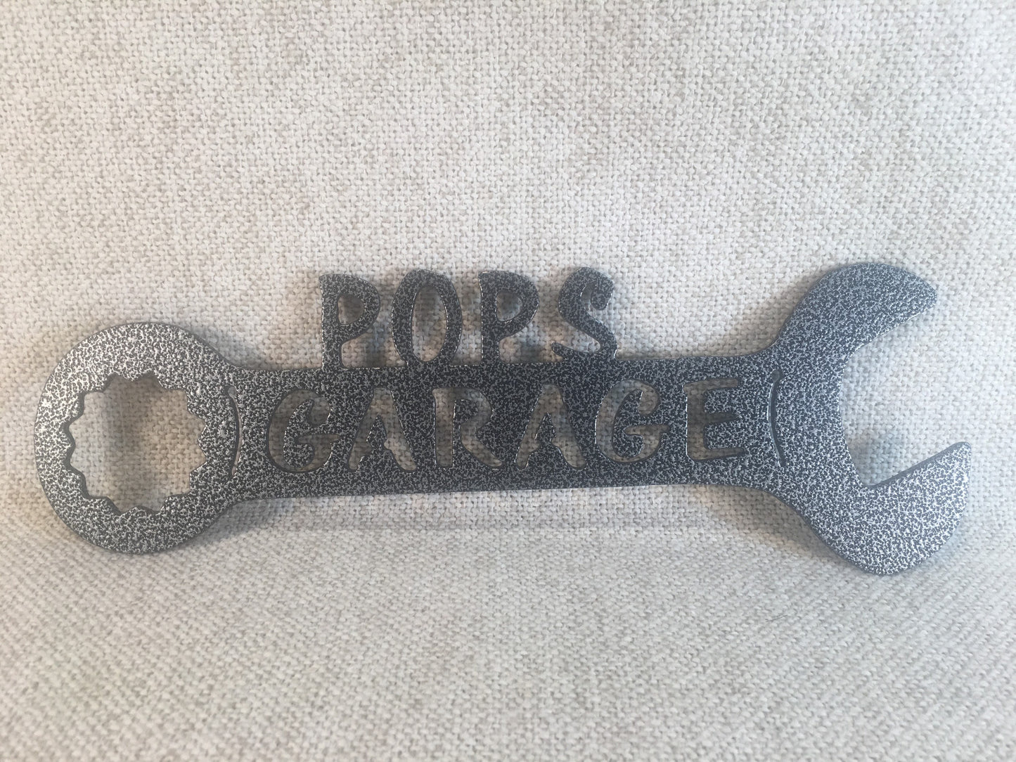 Pops Garage Wrench Metal Art Man Cave Decor