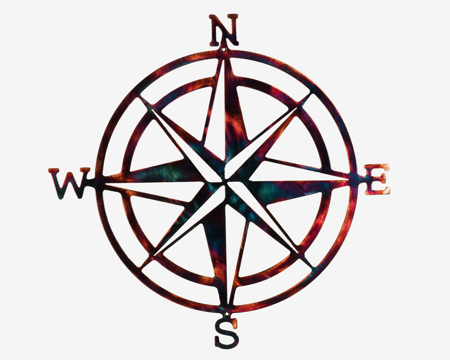 Compass Rose Nautical Metal Wall Art