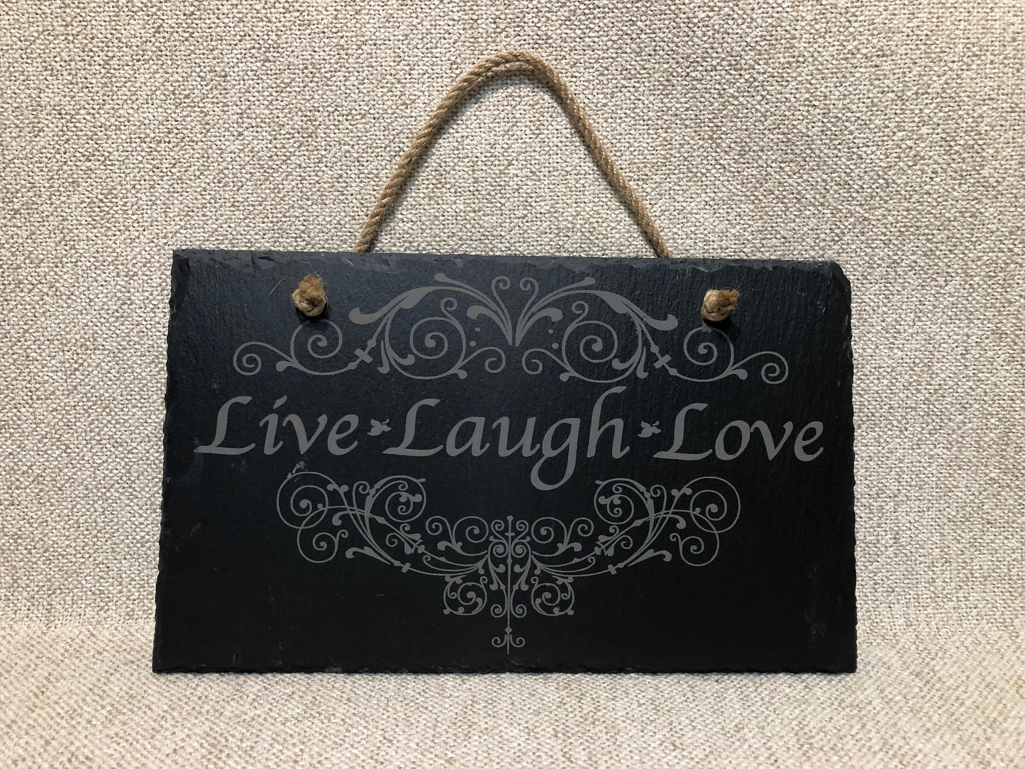 Custom Monogram Laser Engraved Slate Wall, Door, Or Table Sign
