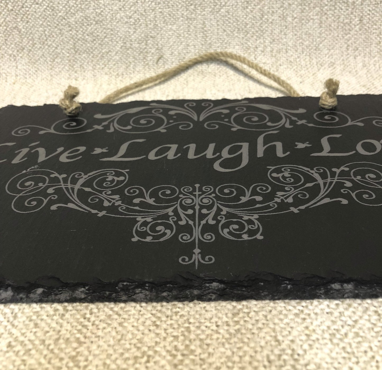Custom Monogram Laser Engraved Slate Wall, Door, Or Table Sign