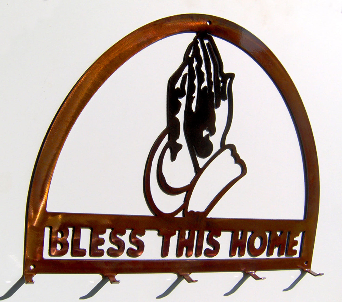 Bless This Home Utensil Hanger Metal Wall Art Kitchen Decor