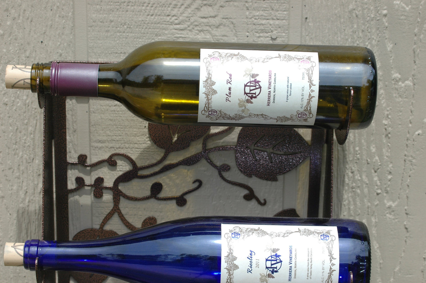 Wine Rack Glass & Bottle Holder Metal Art For Bar or Kitchen