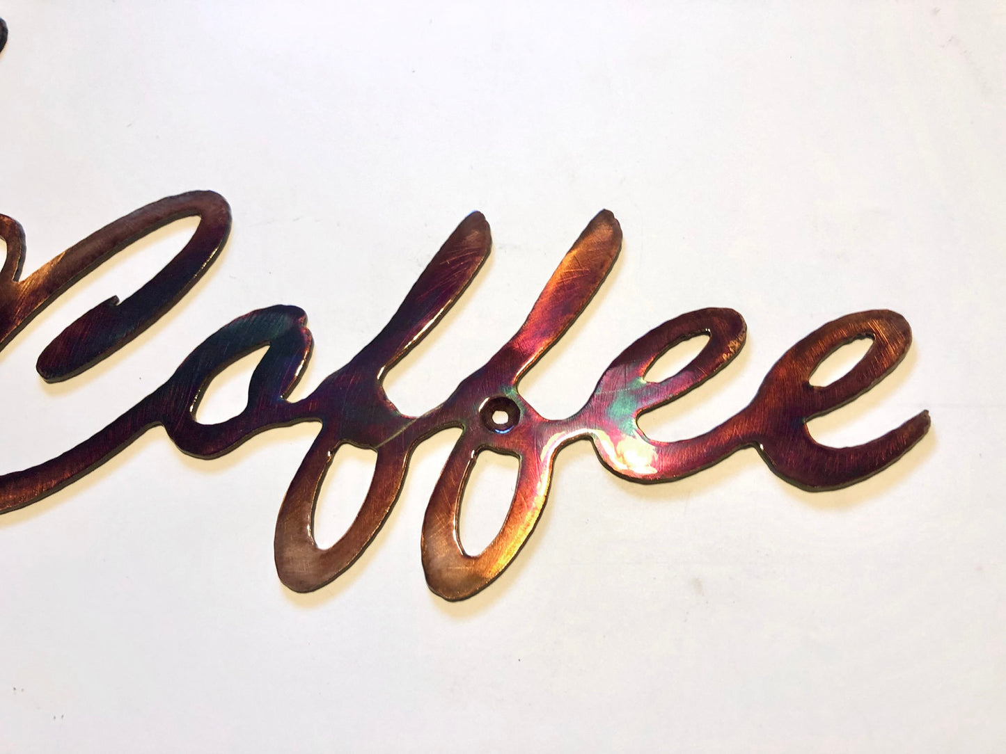 Coffee Cup Kitchen Metal Wall Art Patina Finish