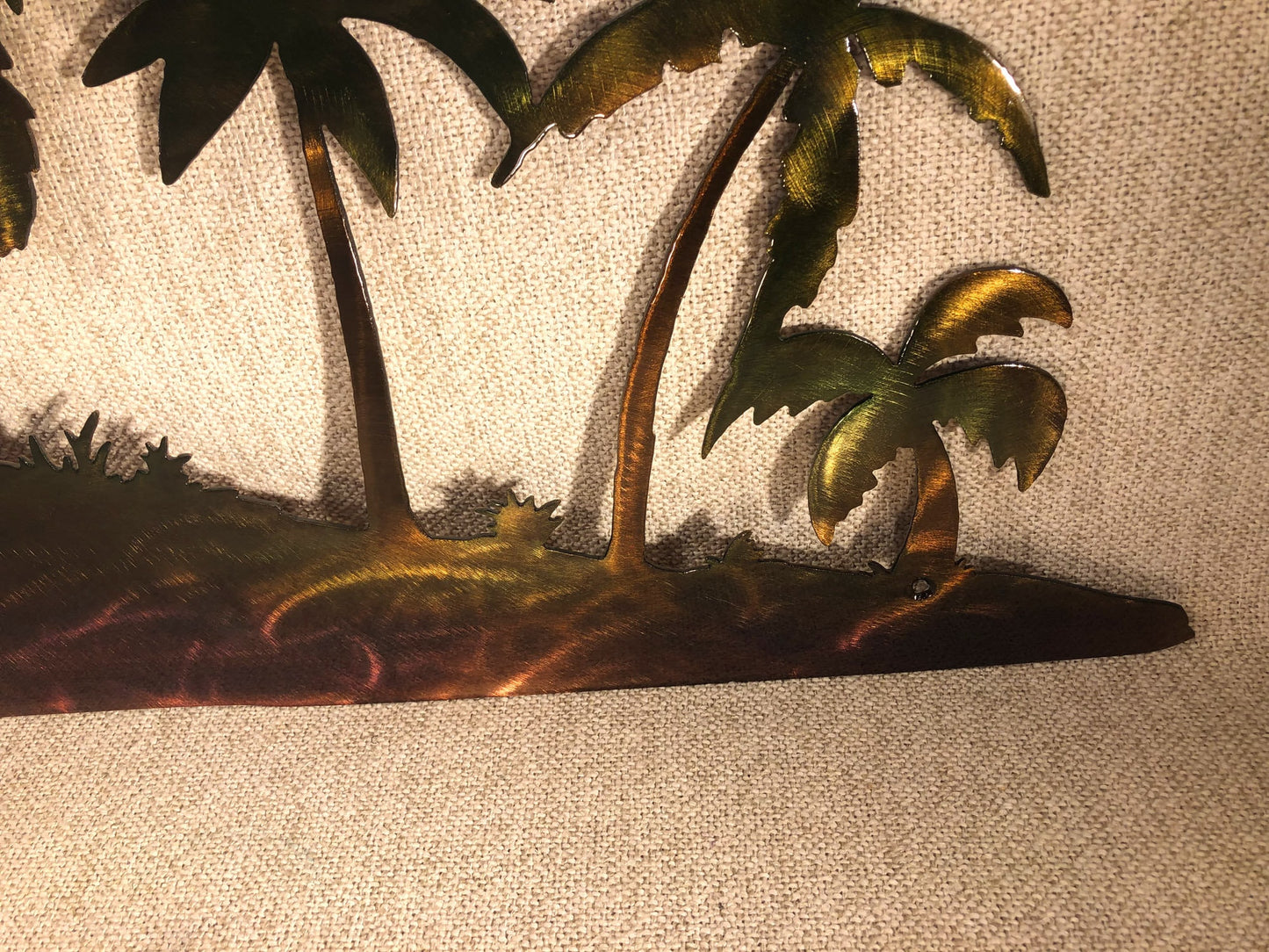 Palm Trees Scene Island Beach Decor Indoor Or Outdoor Metal Art