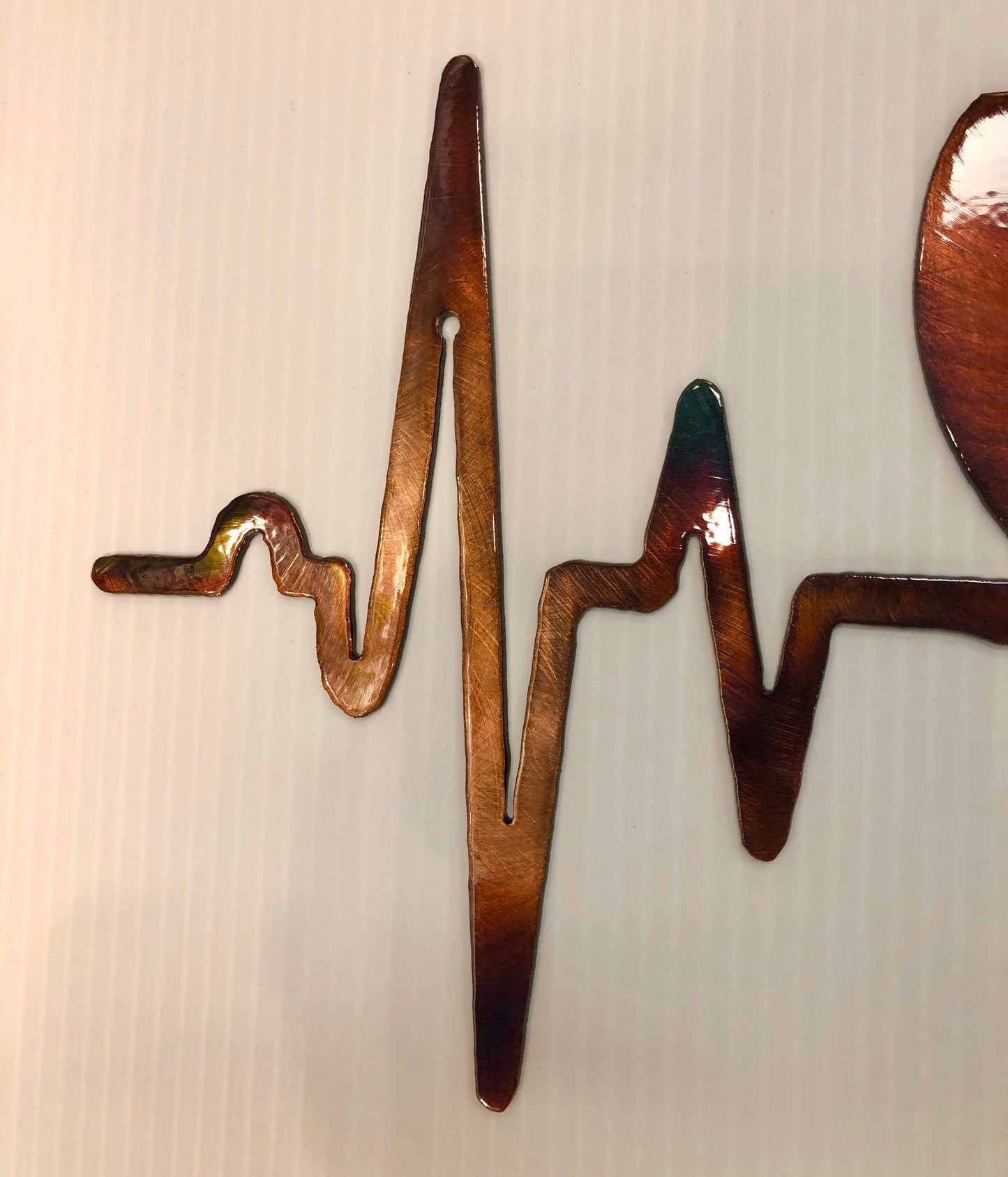 EKG Heartbeat Coffee Cup Plasma Cut Kitchen Metal Wall Art