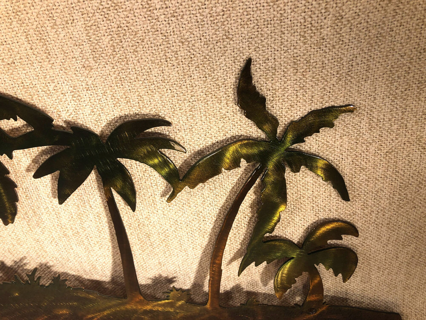 Palm Trees Scene Island Beach Decor Indoor Or Outdoor Metal Art