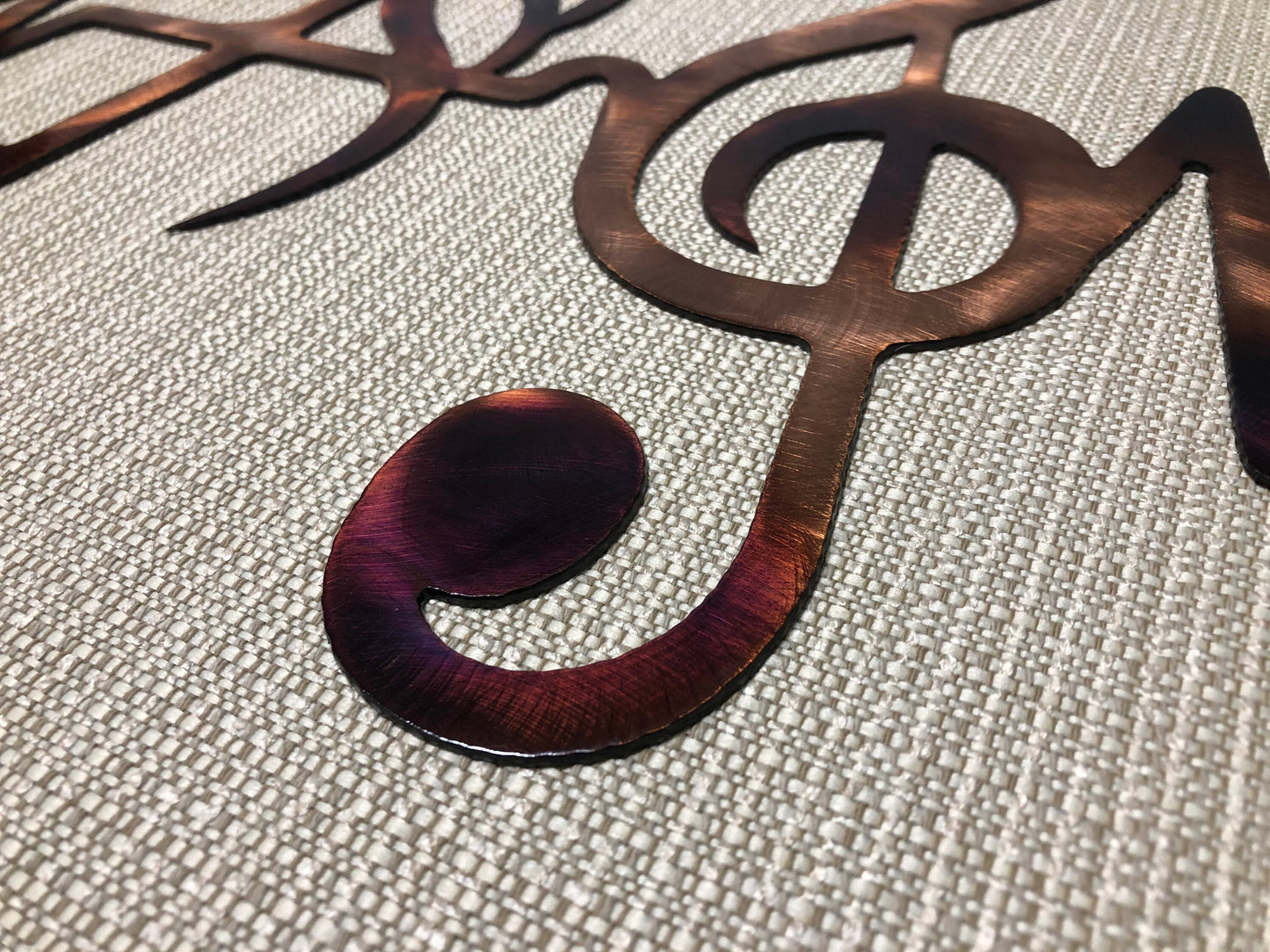 36” EKG Line Music Notes & Treble Clef Heartbeat Sinus Rhythm Indoor or Outdoor Metal Art