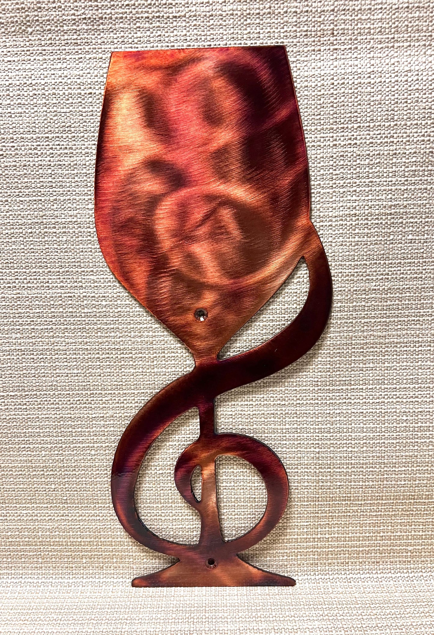 Wine Glass With Music Note Metal Wall Art Kitchen And Bar Decor