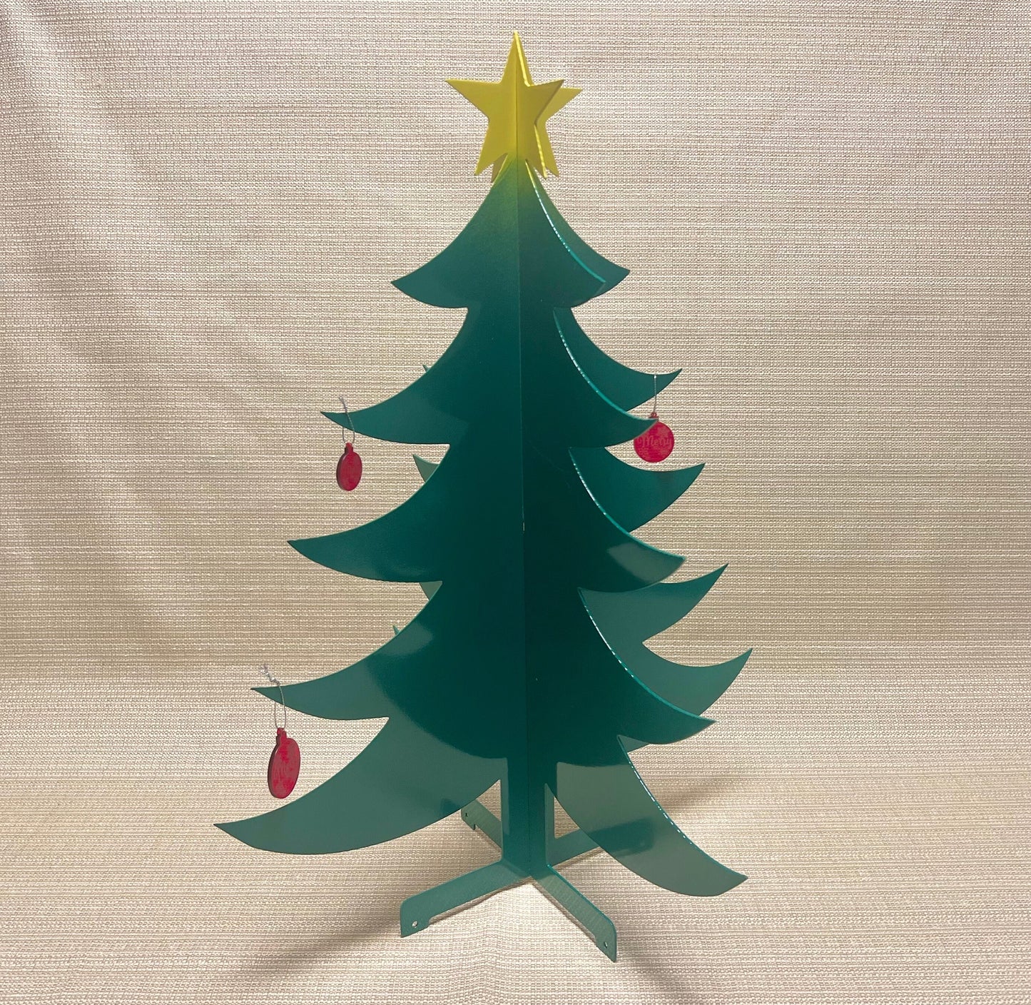 Metal Standing Christmas Tree 3d Indoor Or Outdoor Metal Art