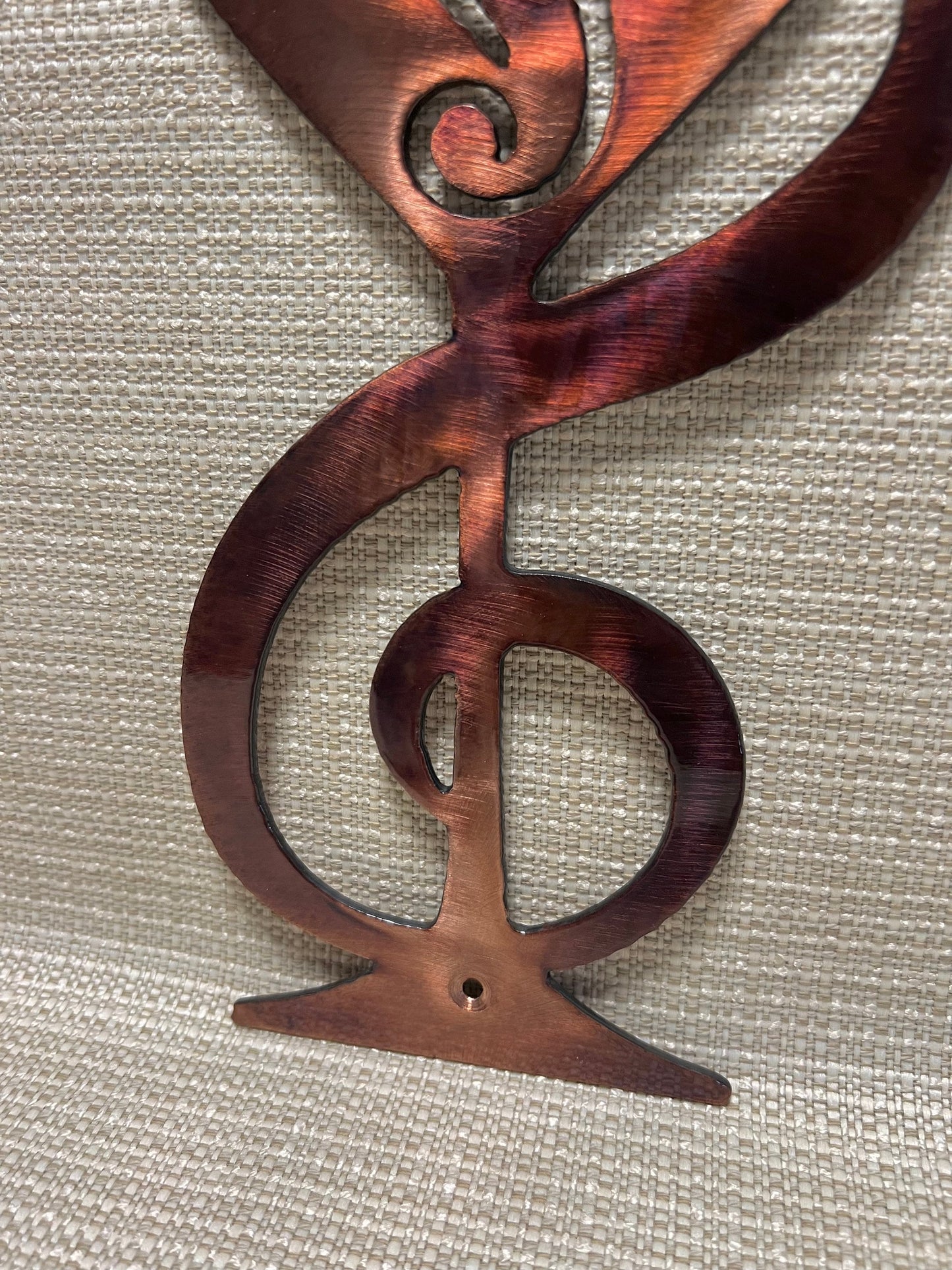 Artsy Wine Glass With Music Notes Metal Wall Art Kitchen And Bar Decor