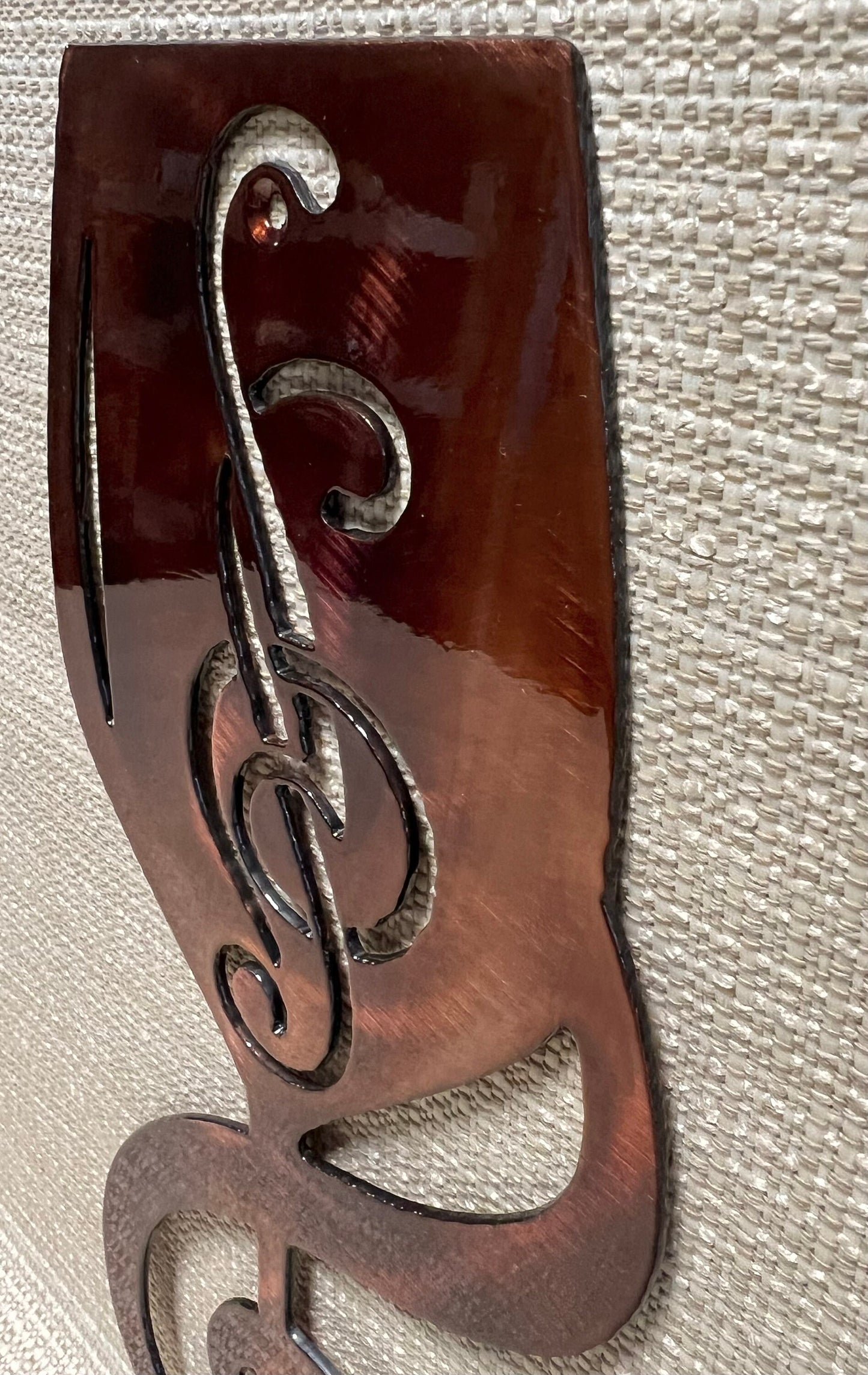 Artsy Wine Glass With Music Notes Metal Wall Art Kitchen And Bar Decor
