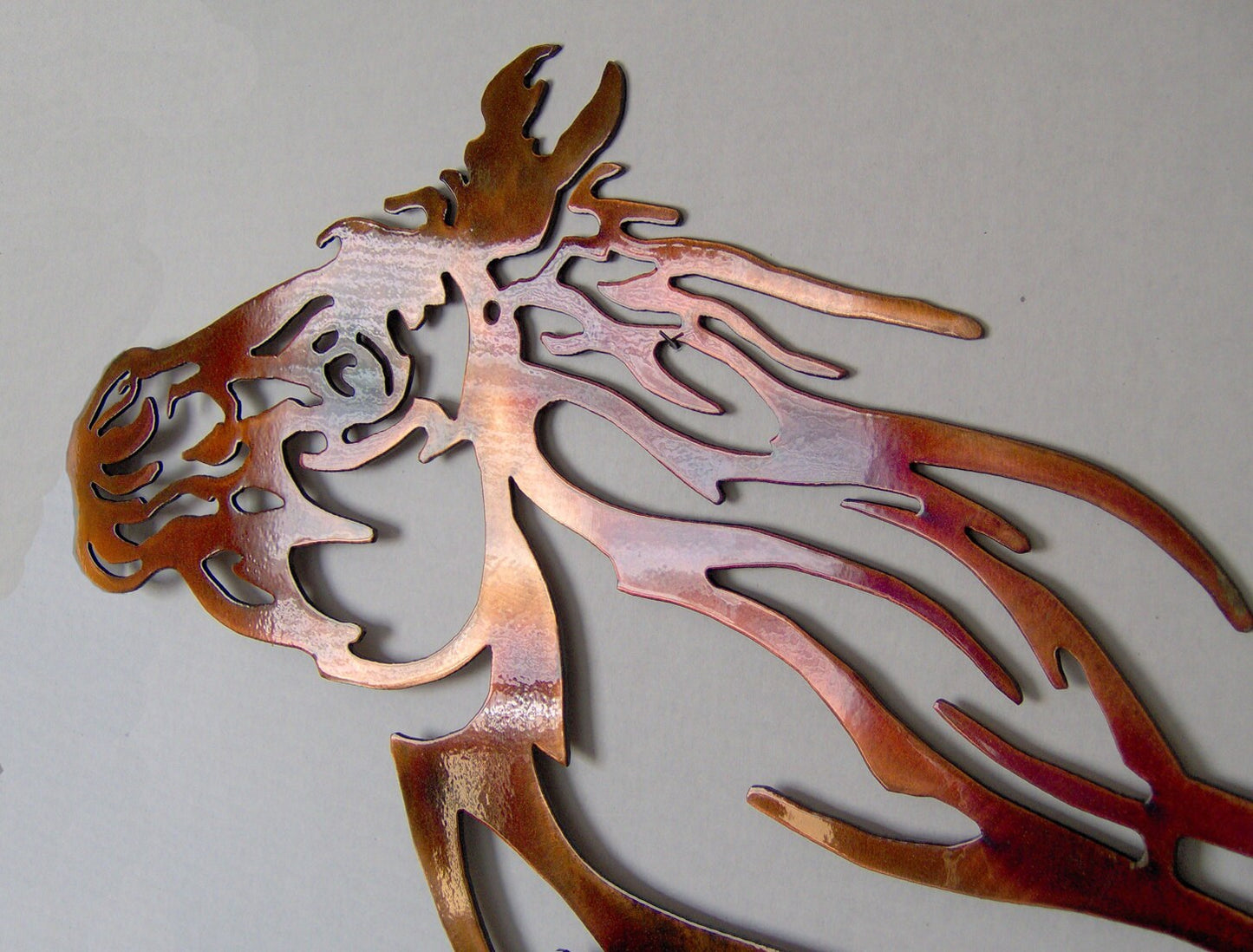 Horse head metal art