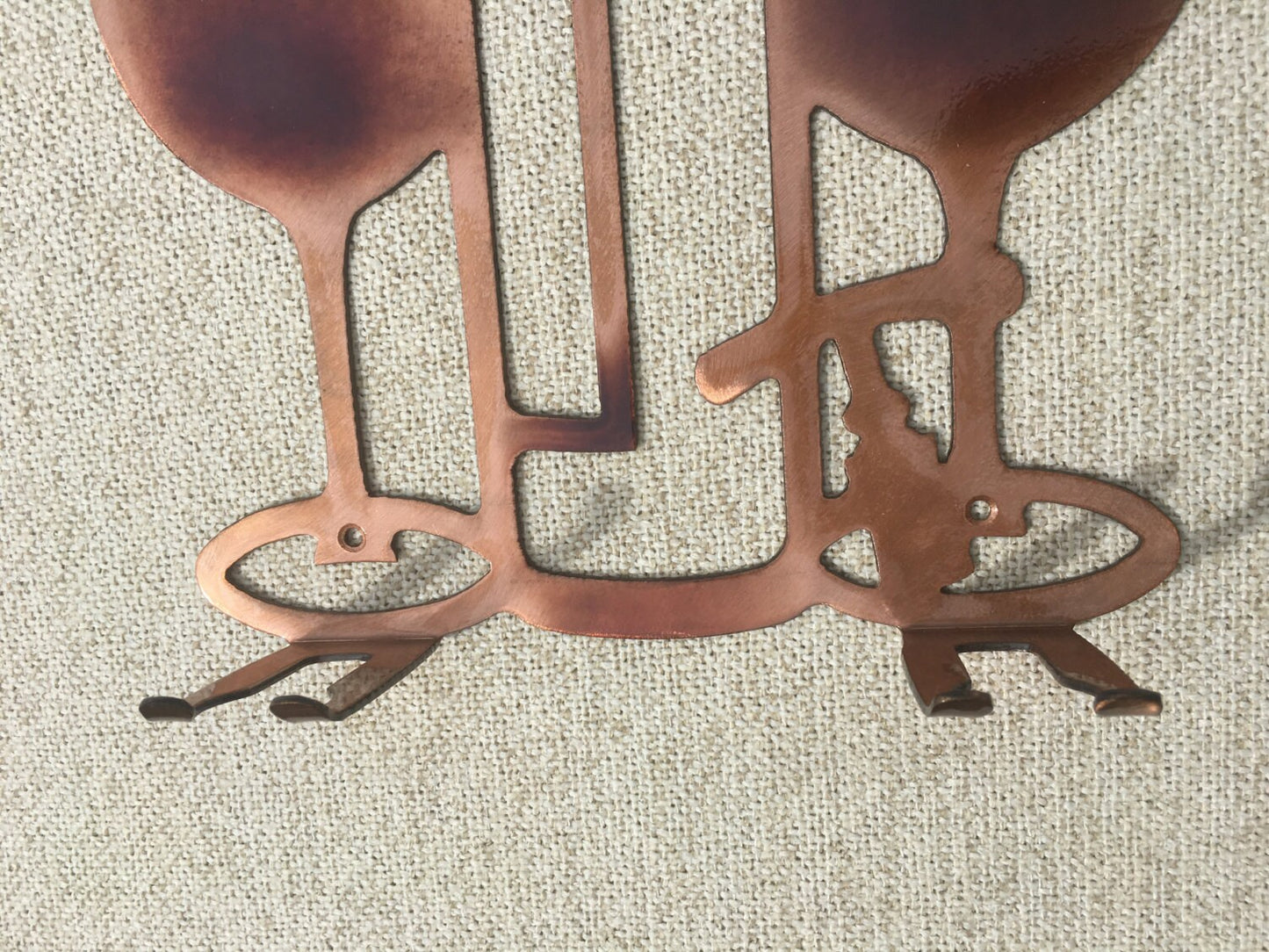Wine Glass Holder Kitchen Or Bar Metal Wall Art