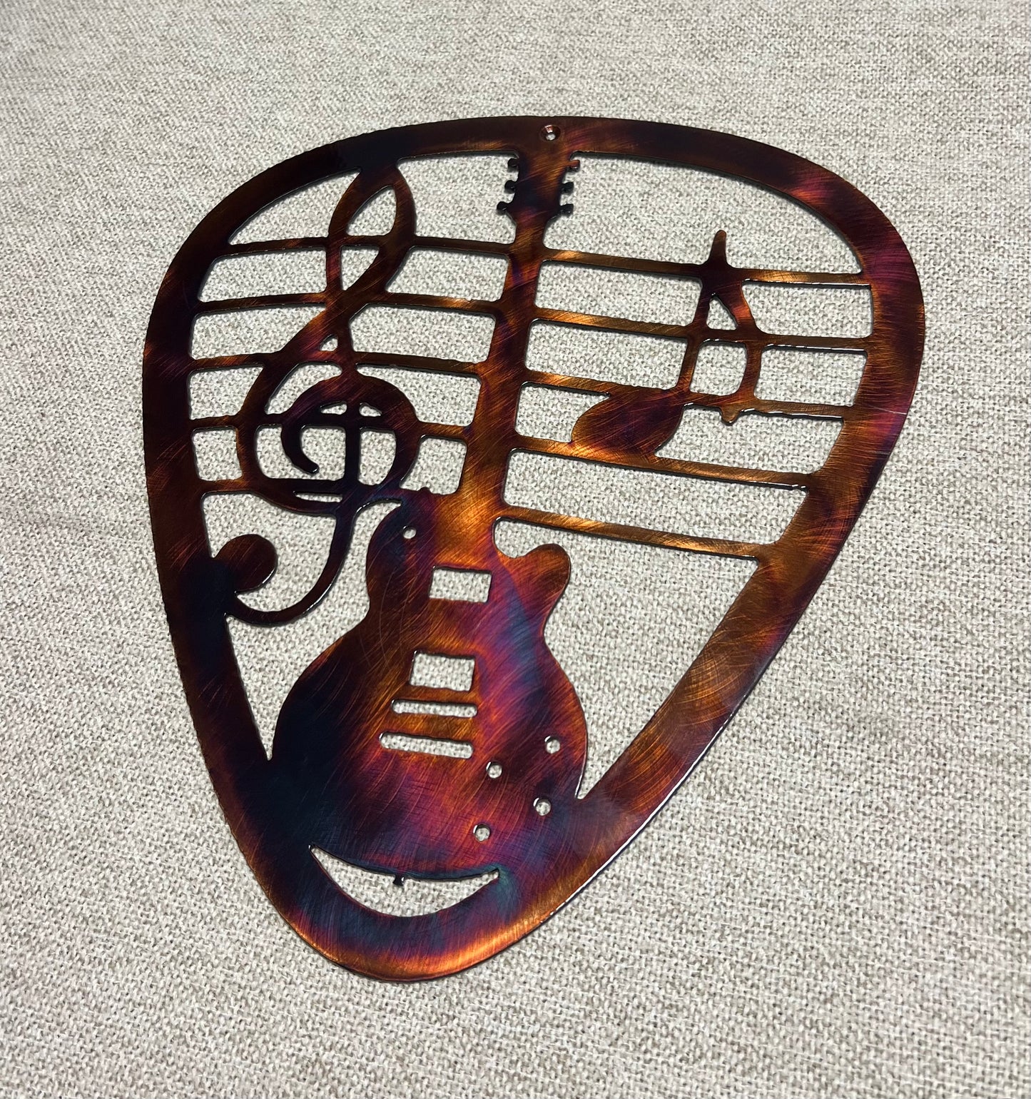 Guitar Pick Metal Wall Art – Gibson SG Inspired Music Decor