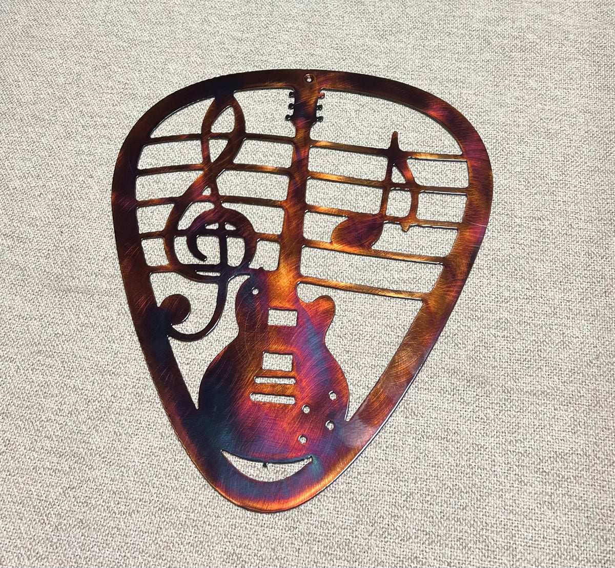 Guitar Pick Metal Wall Art – Gibson SG Inspired Music Decor