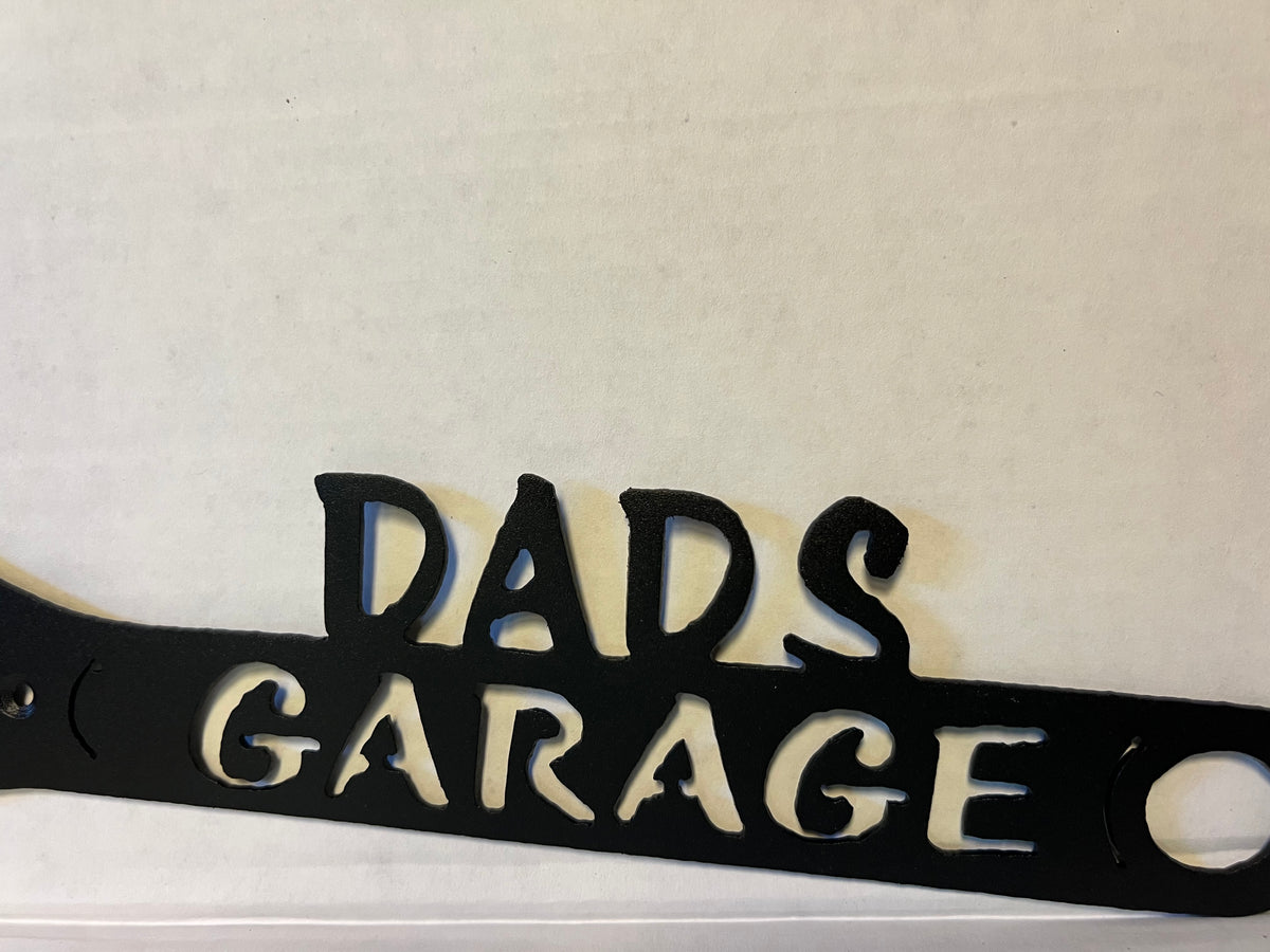 Dad Crescent Wrench Metal Sign | Garage, Shop or Man Cave