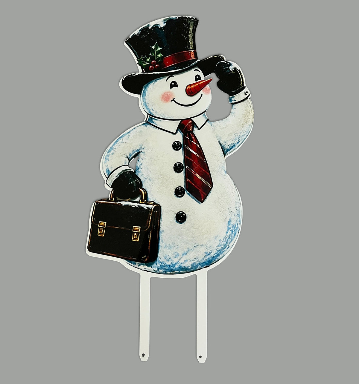 Snowman with tape measure for scale