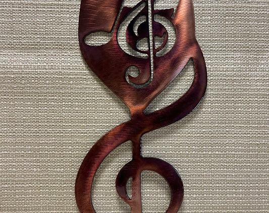 Artsy Wine Glass With Music Notes