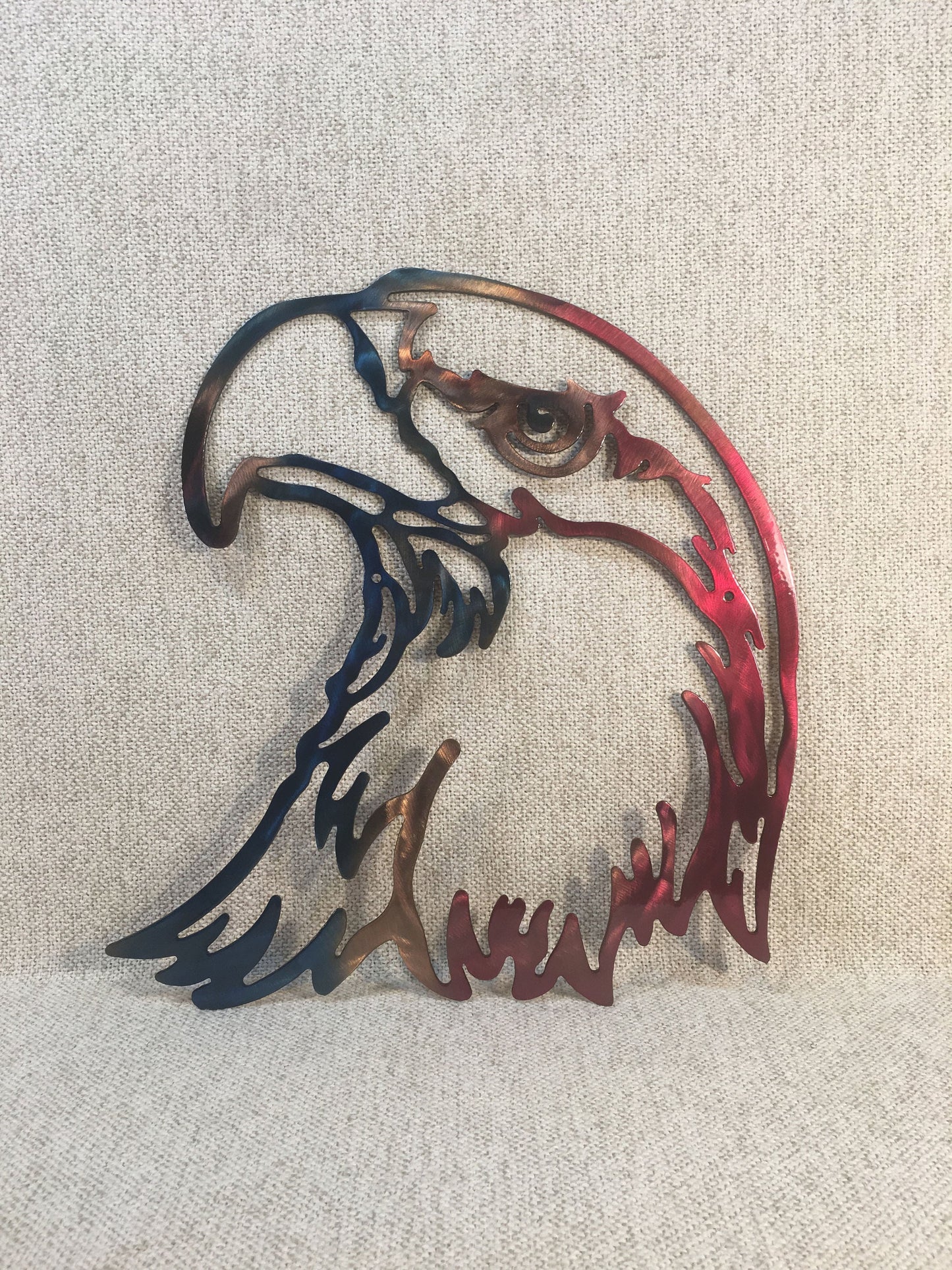 American Bald Eagle Head Man Cave Metal Wall Art