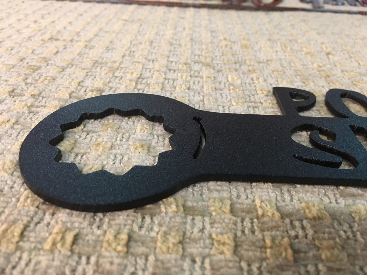 Pops Shop Wrench Metal Art Man Cave Decor