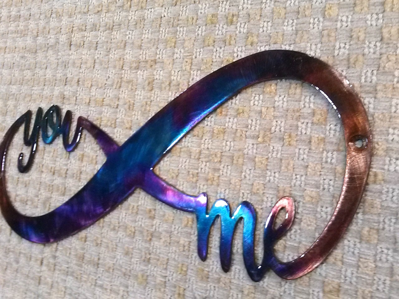 You & Me Infinity Ribbon Plasma Cut Indoor or Outdoor Metal Art
