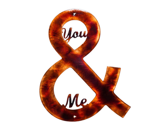 You & Me Ampersand Plasma Cut Indoor or Outdoor Metal Art