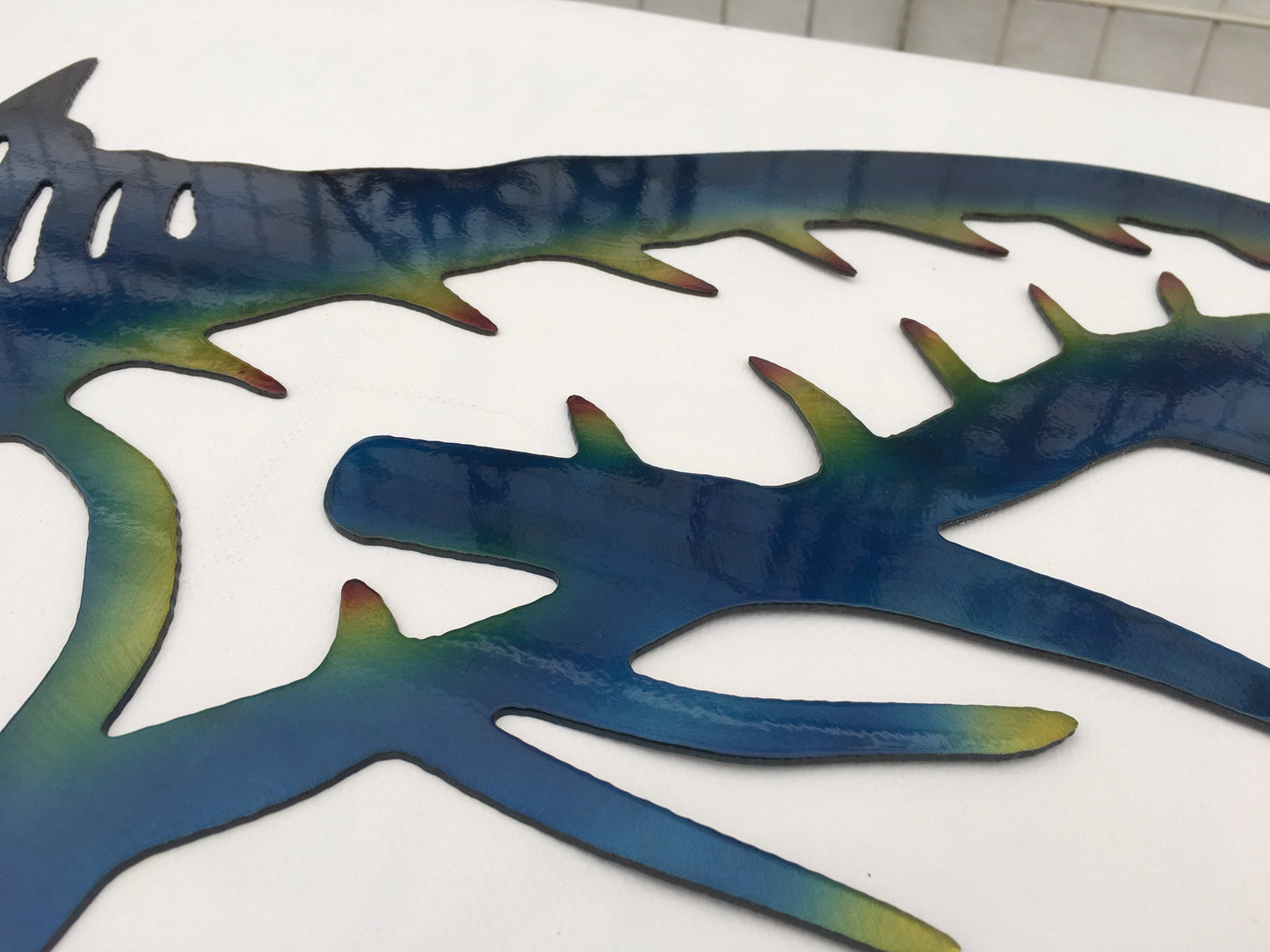 Blue Marlin Plasma Cut Hand Finished Indoor or Outdoor Metal Wall Art