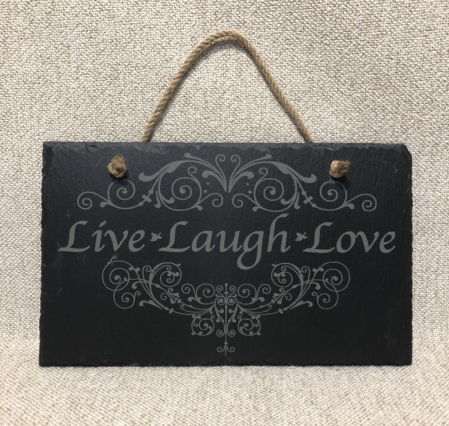 Custom Monogram Laser Engraved Slate Wall, Door, Or Table Sign