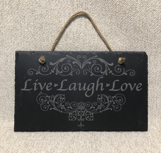 Custom Monogram Laser Engraved Slate Wall, Door, Or Table Sign