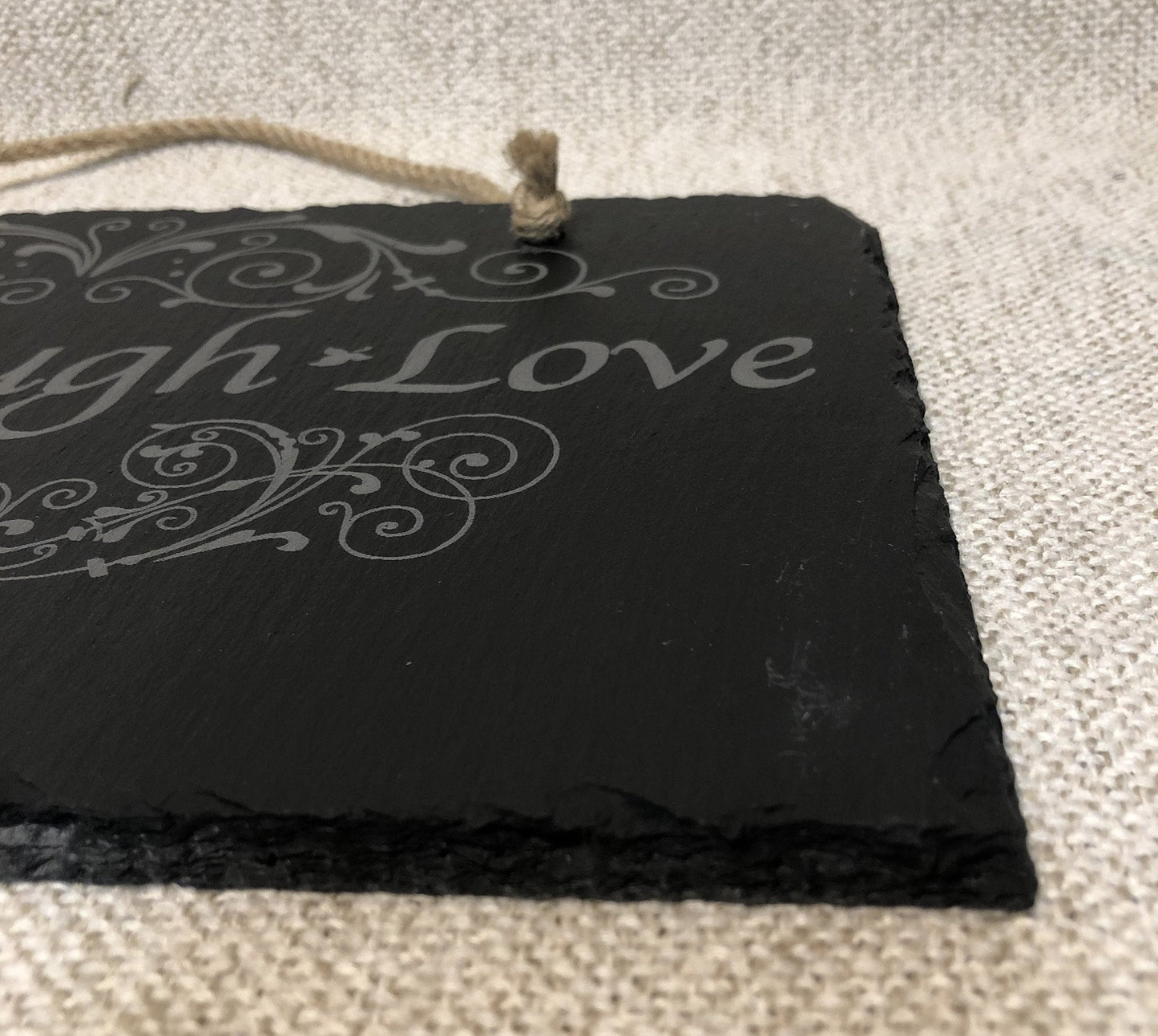 Custom Monogram Laser Engraved Slate Wall, Door, Or Table Sign