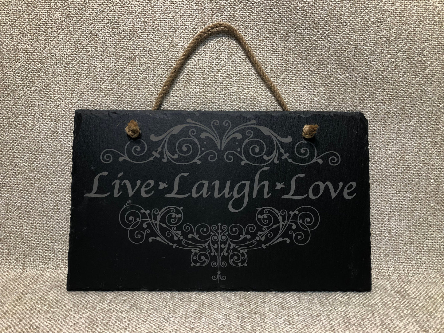 Custom Monogram Laser Engraved Slate Wall, Door, Or Table Sign