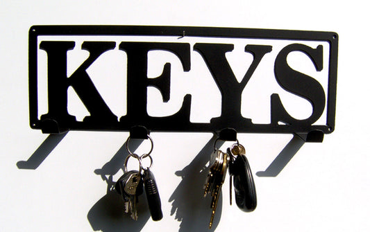 Plasma Cut Metal Wall Art Key Hanger - Customizable