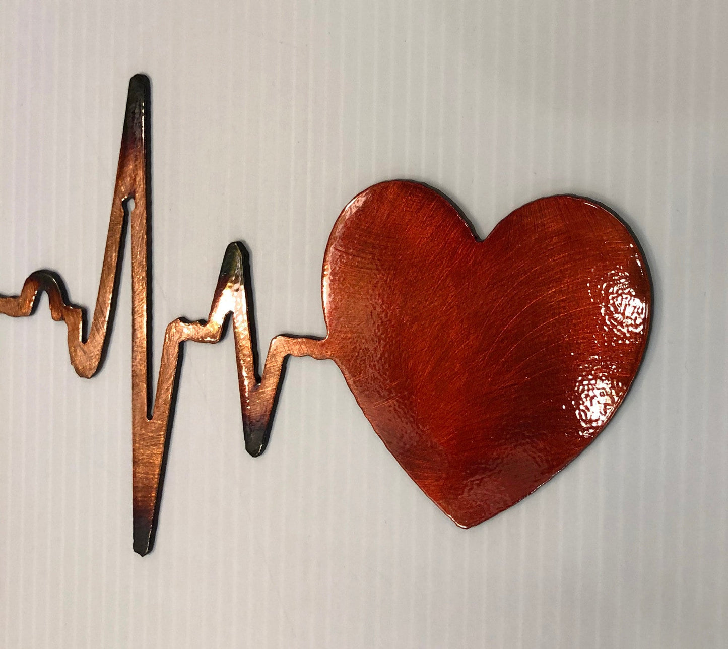EKG Heartbeat Rhythm Line Heart Nurse Healthcare Gift Metal Wall Art