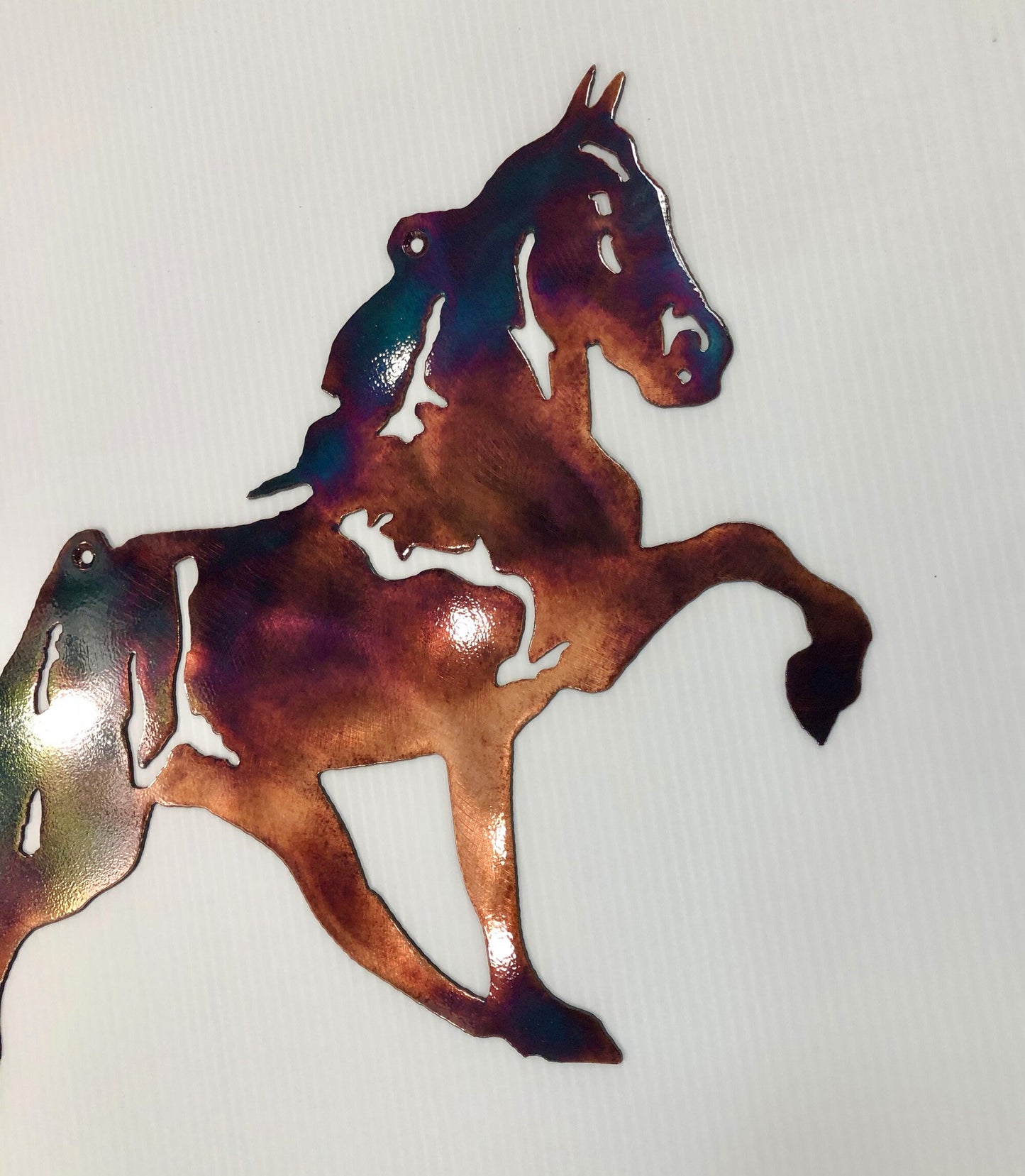 Horse Prancing Indoor Or Outdoor Plasma Cut Equine Metal Wall Art
