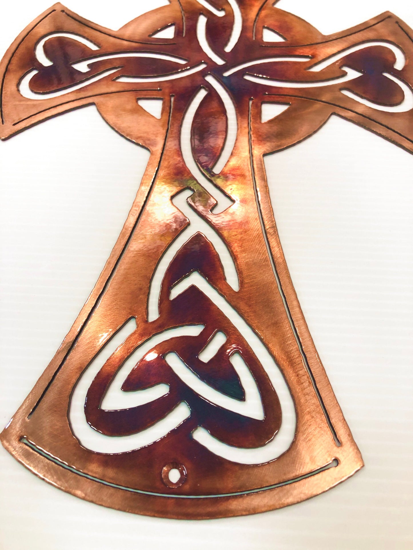 Celtic Trinity Cross Plasma Cut Indoor Or Outdoor Metal Wall Art