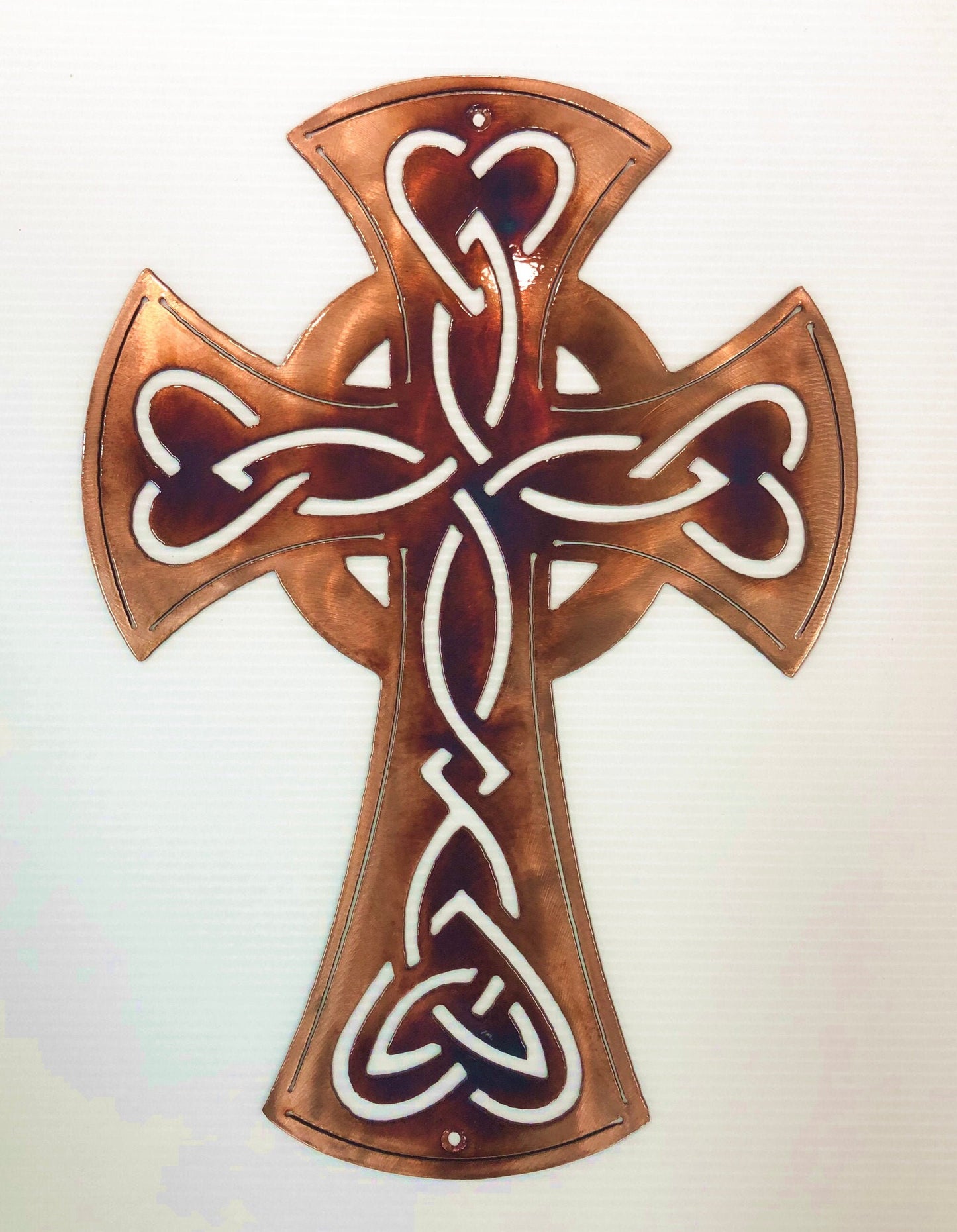 Celtic Trinity Cross Plasma Cut Indoor Or Outdoor Metal Wall Art