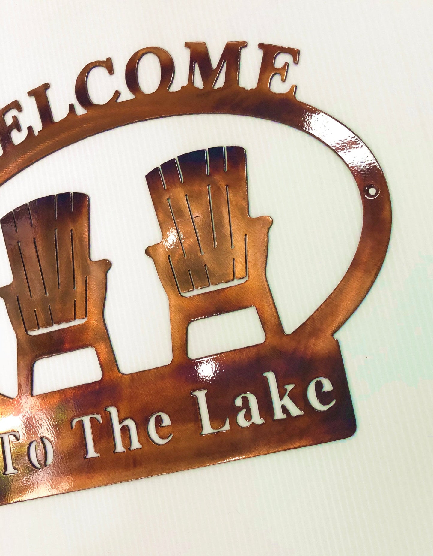 Welcome To The Lake Indoor Or Outdoor Nautical Metal Wall Art