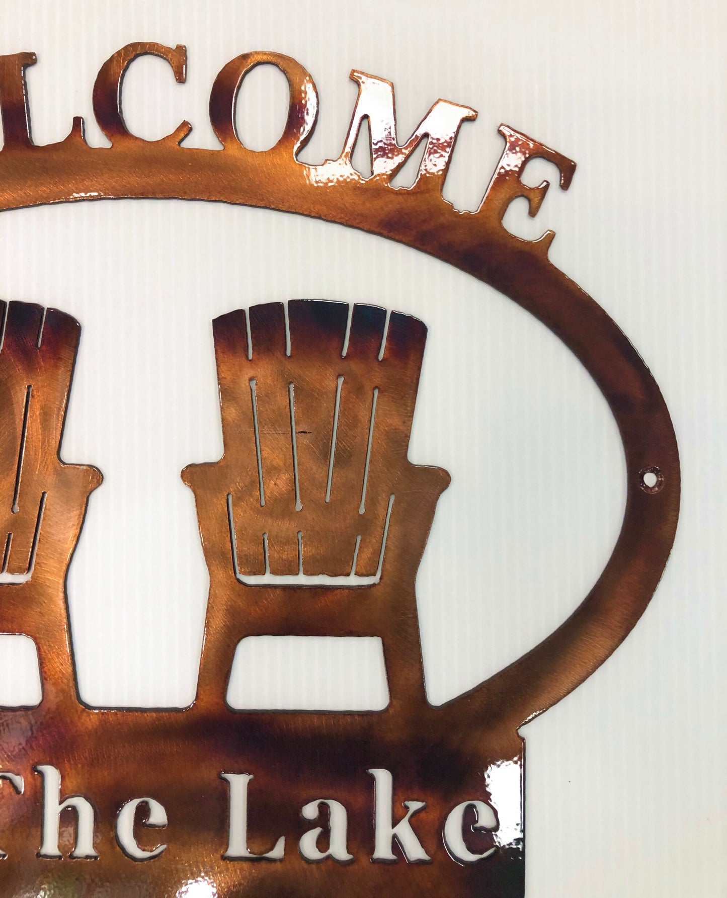 Welcome To The Lake Indoor Or Outdoor Nautical Metal Wall Art