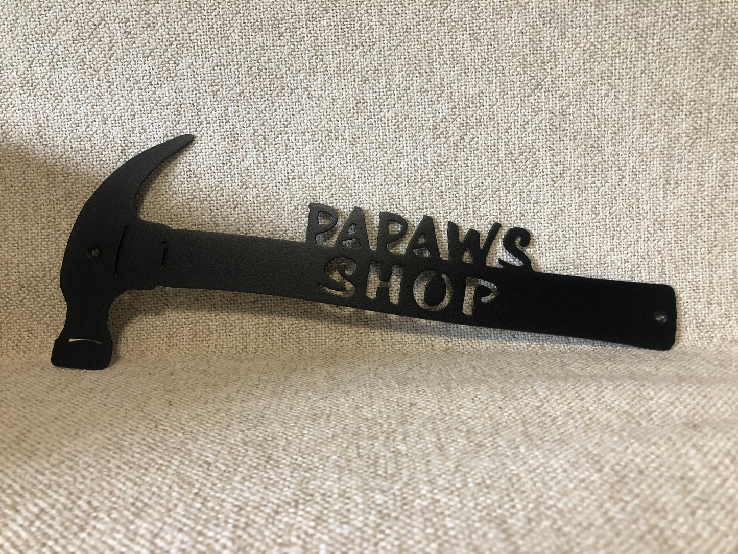 Dad's Shop Claw Hammer Metal Art Man Cave Decor