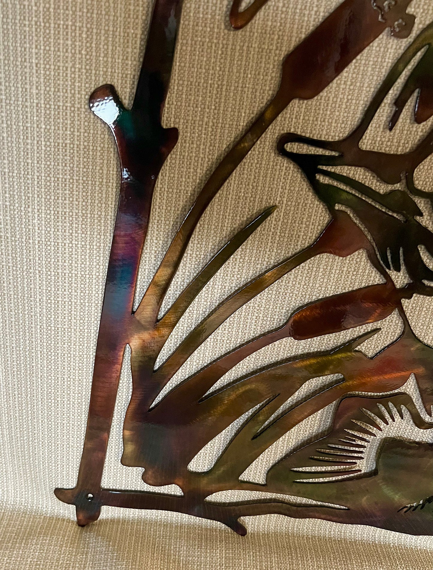 Largemouth Bass After Dragonfly Indoor Or Outdoor Wildlife Metal Wall Art