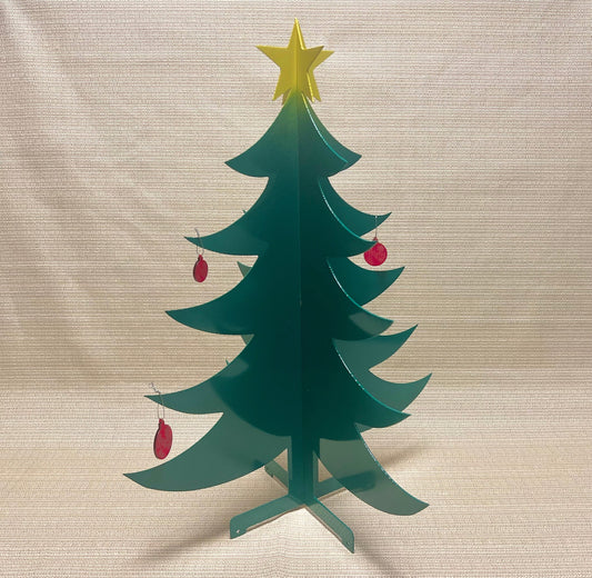 Metal Standing Christmas Tree 3d Indoor Or Outdoor Metal Art
