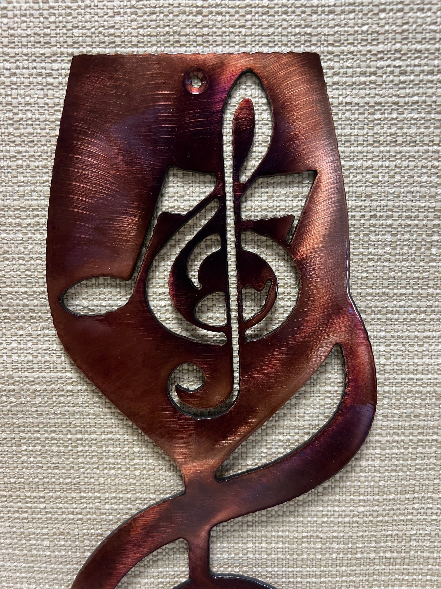 Artsy Wine Glass With Music Notes Metal Wall Art Kitchen And Bar Art