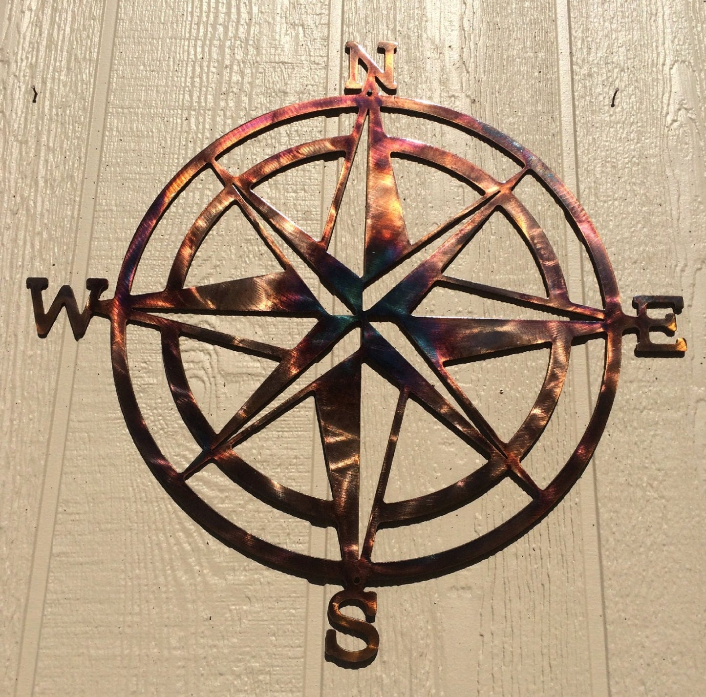 Compass Rose Nautical Metal Wall Art